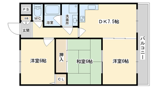 アンフィニィ西真上の物件間取画像